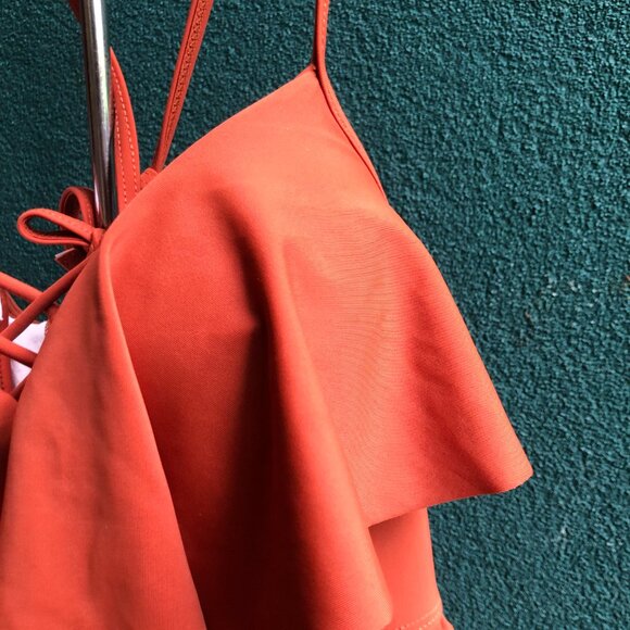 Coral Pink Bathing Suit Dress , Size US 4 (small) - Picture 3 of 10